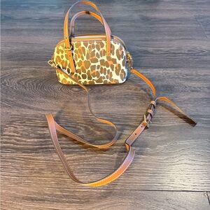 Tory Burch Brown Animal Print Crossbody Bag